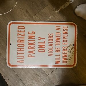 Authorized parking sign
